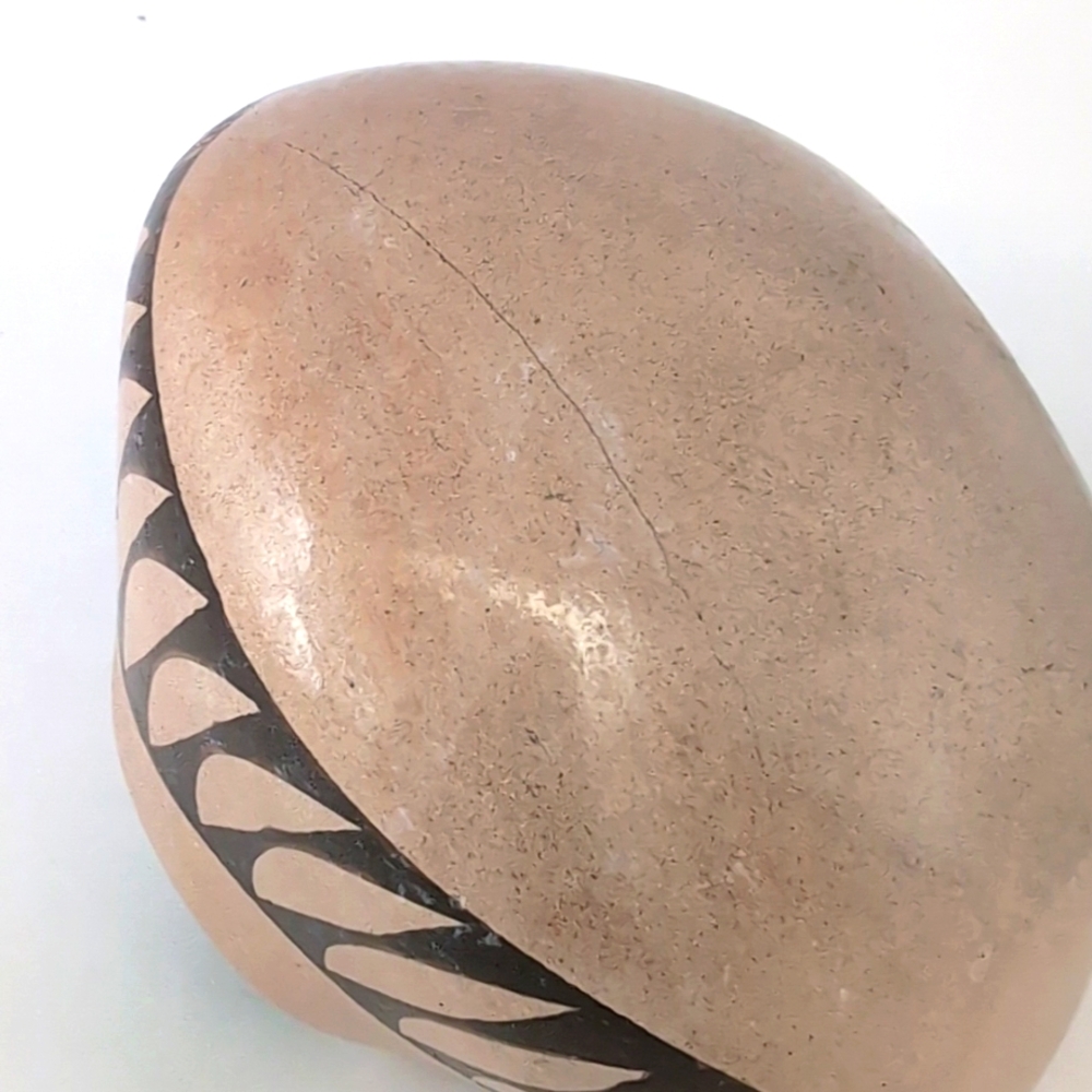 Mata Ortiz Mexico Polychrome Clay Pottery Hand Painted Snake Seed Pot Vase - Picture 8 of 12